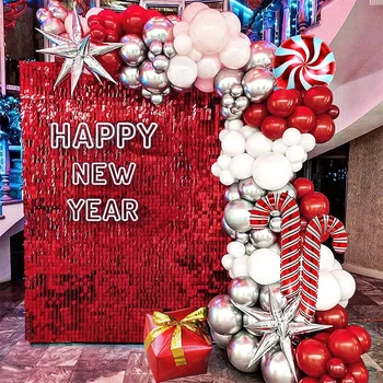 Kalėdų Balionas Arch Girliandą Komplektas, Baltos Spalvos Saldainiai Dovanų Dėžutėje Kolbų Nustatyti Kalėdų Laimingų Naujųjų Metų Šaliai Tiekia Navidad Papuošalai
