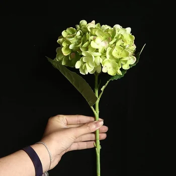 1PC Dirbtinis Hydrangea Vestuvių Gėlės Dekoracija Sode Netikrą Gėlės Šalies Reikmenys Stalo Dekoro Gėlių
