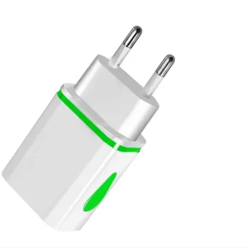 LED MUMS/ES Plug Dual USB Portable Home Kelionės Sienos Įkrovimo Galia Įkroviklis Adapteris