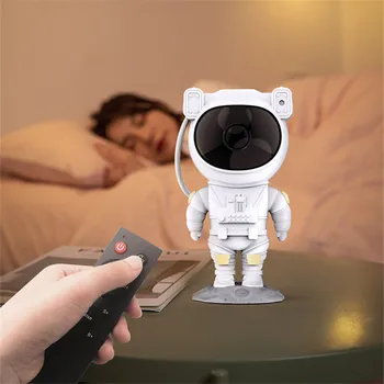 Astronautas Žvaigždėtas Dangaus Projektorius, USB, Nuotolinio Valdymo Laikas Apdailos Stalo Lempa LED Romantišką Naktį Šviesos Vaikų Atostogų Dovanų