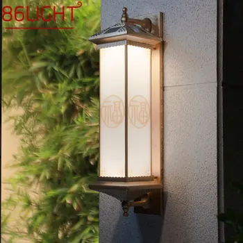86LIGHT Saulės Lauko Sienos Lempos Kūrybiškumą Bronzos Sconce Žibintai LED atspari Vandeniui IP65 Namų Villa Balkonas Kiemas