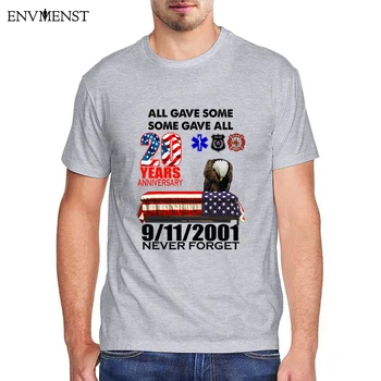 Niekada Nepamirškite, 9-11-2001 Grafinis T Marškinėliai Vyrams Drabužius Medvilnės Trumpomis Rankovėmis Tees Atsitiktinis Harajuku Mens Viršūnes Negabaritinių Vyrų TShirts