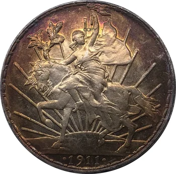 Meksika 1911 1 Pesas Cupronickel Sidabro Padengtą Vario Metalo Suvenyrų Senas Dovana Proginių Monetų Kopijos
