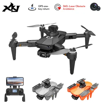 XKJ K80 PRO MAX GPS Drone 4K Profesinės 8K Dvigubos HD Kameros Lazerio Kliūčių Vengimo Brushless Lankstymo Quadcopter RC Sraigtasparnis