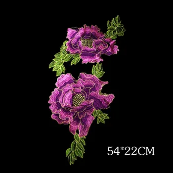 Gėlių Apykaklės Siūti ant Pleistro Aplikacijos Ženklelis Siuvinėtų Nėrinių Suknelė Cheongsam Drabužių Dekoro Priedai 