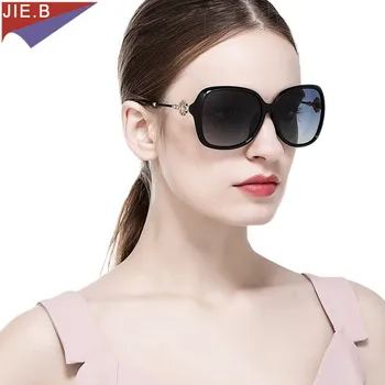 Mados Lady Saulės akiniai Nauji, Poliarizuota Akiniai nuo saulės Moterims 2018 M. Derliaus Lydinio Rėmas Classic Prekės ženklo Saulės akiniai
