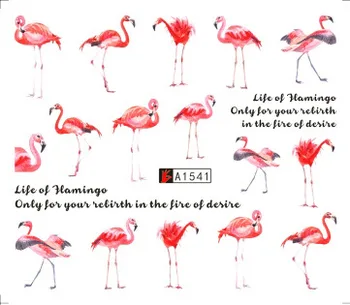 Nagų Lipdukai ant Vinių Flamingo Lipdukai Nagams Levandų Nagų Dailės Vandens Perdavimo Lipdukai Lipdukai