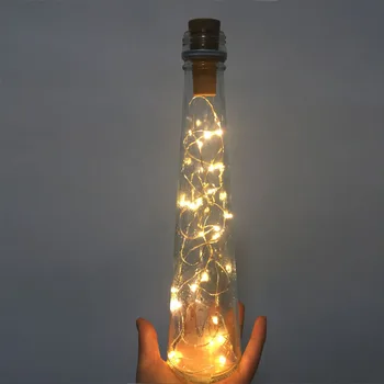 10vnt 2m 20leds LED vandeniui kūrybos mažos lemputės, romantiškas vario viela, kamštienos mažos lemputės, Helovinas ir Jubiliejų