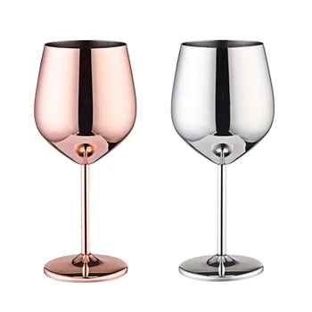 520ml Raudono Vyno Stiklo, Nerūdijančio Plieno kokteilių taurės tokios Sulčių Gėrimas Taurės Restoranas Šampano Goblet