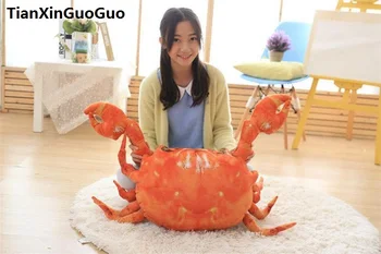 didelis 80x60cm animacinių filmų krabų pliušinis žaislas modeliavimas krabų minkštos lėlės mesti pagalvę žaislas gimtadienio dovana s0749