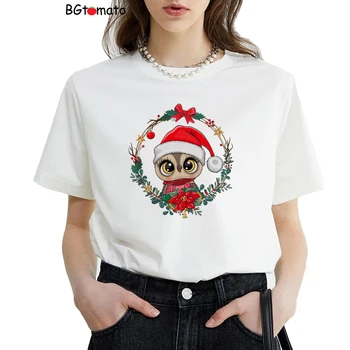BGtomato Naują Kalėdų T-shirt švęsti Kalėdų atostogų viršūnes tees asmeninį gražių moterų marškinėliai A063