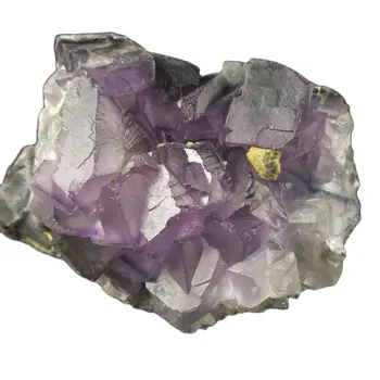 91.8 gNatural purpurinė kvadratinių fluorito mineralinių egzempliorių, baldų ir papuošalų
