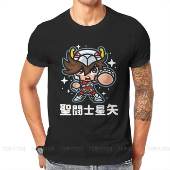 Mielas Hipster TShirts Saint Seiya Shiryu Animacinių Filmų Vyrų Grafinė Medžiaga Streetwear T Shirt Apvalus Kaklas Didelis Dydis