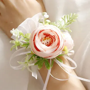 4PCS Vestuvių Dekoro Romantiška Rožinė Rožė Dirbtinių Gėlių Verslo Šventė Nuotaka Gėlių Šalies Prekių Padirbtų Augalų Žiedų