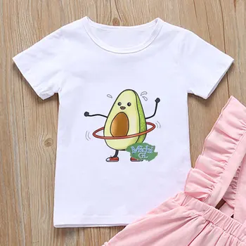 Mielas Korėjos Dizaino Vaikai Marškinėlius Berniukai Viršūnes Trumpomis Rankovėmis Mergaitėms T Shirts Gana Avokado Atsitiktinis Ananasų Estetinės Juokinga Spausdinti