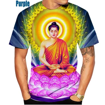 Buda! Vyrų, Moterų Mados 3D Atspausdintas Marškinėliai Budistų Atsitiktiniai trumpomis Rankovėmis Marškinėliai