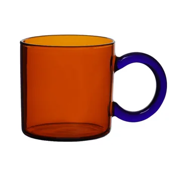 Naujų spalvų sutirštės stiklo kavos puodelio šalto ir karšto gintaro Taurė vietoje individualų