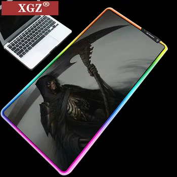 XGZ Grim Reaper RGB Didelis Pelės Mygtukai, Kompiuterių Periferiniai Priedai LED Gumos Padas, Tinka Žaidėjai PC neslidus 400X900X3mm