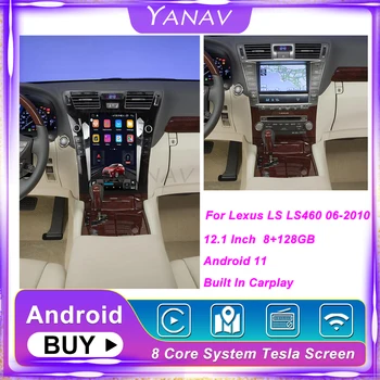 Android 11 128GB Automobilio Radijo Galvos Vienetas LS460 Lexus LS (2006-2010 m.) Multimedijos Grotuvas GPS Navigaciją Wirless Carplay Android Auto