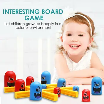 Tic-Tac-Toe Žaidimas - Didelis Valgyti Mažas, Mėlyna Oranžinė Šachmatų Stalo Žaidimas | Tėvų-Vaikų Interaktyvus Competitio
