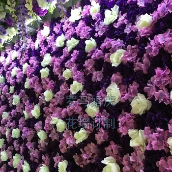 vestuvių gėlių sienos etape arba fonas apdailos 40cm * 60cm violetinė vestuvių fone, vejos/ramstis apdaila