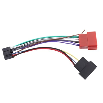 Laido Adapteris Skirtas Pajungti Kenwood / JVC Car Stereo Radijo ryšio Standartas ISO Jungties Adapteris 16 Pin Plug Kabelio Automobilių Vielos Kabelis Adapteris