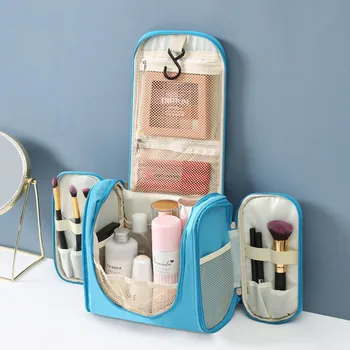 Didelis Kabinti tualetinių reikmenų plovimo maišelis Verslo Kosmetikos Make up Organizer Moterys kelionės paprasta saugojimo Kosmetologė Lankstymo Makiažas Dėklas
