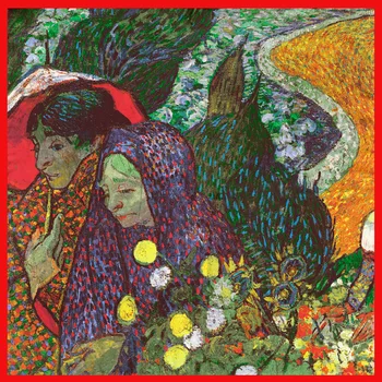 53CM Šilko Ruoželinį Aikštėje Šalikai Moteris Van Gogh Moteris Arles Tapybos Foulards Musulmonų Lankelis Neckerchief Mažas Hijabs