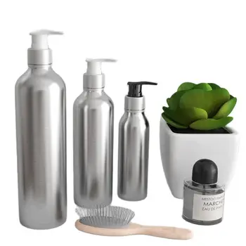 50ml Aliuminio metalo siurblys butelį losjonas emulsija serumas fondas, kūno šveitimas esmė odos priežiūros kosmetikos pakuotės