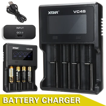 Naujas Patvarus VC4S Baterija LCD Įkroviklio 18650 Li-Ion, Ni-MH 4-Bay W USB Kabelis, Elektronikos Priedai Ir Dalys