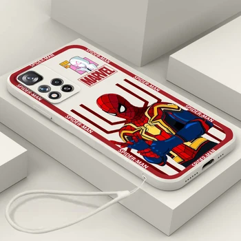 Skystis Virvę Padengti Marvel Spiderman Animacinių filmų Meno Telefoną Atveju Xiaomi Redmi 11 Pastaba 11S 11T 10S 10 9S 9T 9 8T 8 Pro Plus 5G