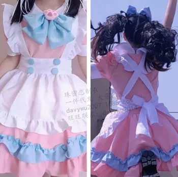 Japonijos Kawaii Anime Cosplay Tarnaitė Kostiumai Lolita Dress Helovinas Kostiumai Moterims Cute Kačių Mergaičių Šalis Princesė Komplektai