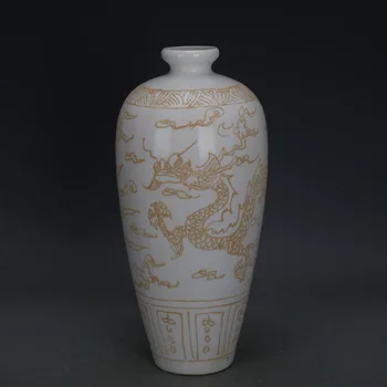 Antikvariniai MingDynasty saldus balto porceliano agon ir phoenix plonas butelis,Namų Puošybai surinkimo ir adornment1903