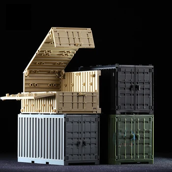 Modeliavimo Miniatiūriniai Konteinerių Modelis Granulių Kūrimo Bloką Žaislas, Skirtas Karinių Smėlio Lentelė Scena Rinkiniai Diorama Medžiagų 2vnt