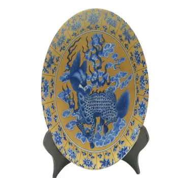 Kinų porceliano dažytos keramikos plokštės, dažytos porceliano ir keramikos vienaragis kolekcija