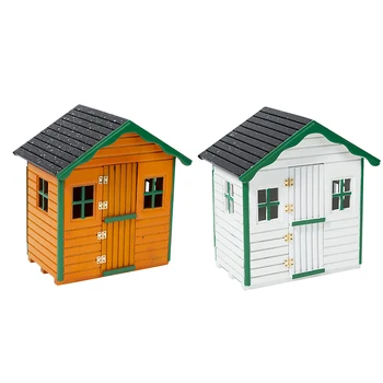 NAUJAS-1:12 Lėlių Miniatiūrinės Medinės Cute Little House Modelis Puikus Vila Lėlių namelio Apdaila
