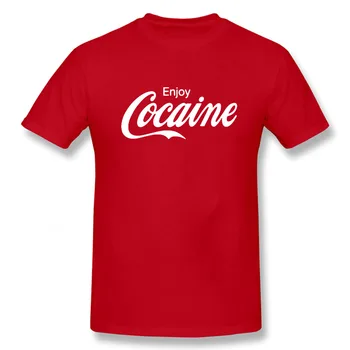 Mėgaukitės Kokaino T-Shirt Mados Juokingi Gimtadienio Medvilnės, trumpomis Rankovėmis, T Marškiniai Priežastinis O-kaklo Viršūnes Tees Hip-Hop