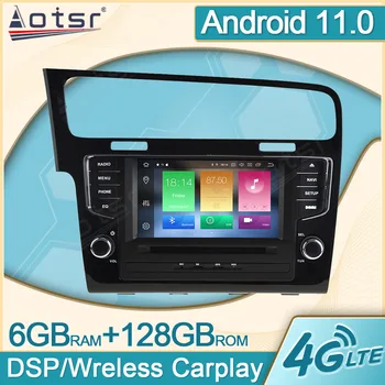 6+128G Android 11 Volkswage GOLF 7 2013 - 2018 Automobilio Radijo Multimedia Player 