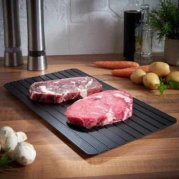 Virtuvės Greito Atšildymo Padėklai Atšildykite Sušaldyti Maisto Produktai, Mėsa, Vaisių Greitai Aliuminio Lydinys Plieno Plokštė Valdybos Atitirpinimo Įtaisą Įrankis