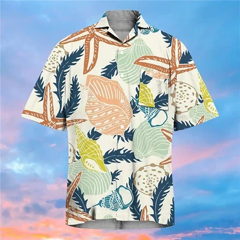 2022 Havajų Marškinėliai Streetwear Kubos Apykaklės vyriški Marškiniai 3d Vaisių Spausdinti Marškinėliai Vyrams trumpomis Rankovėmis Negabaritinių Viršūnes Tee Marškinėliai Vyrams
