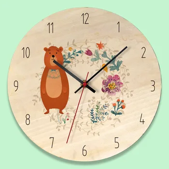 Vaikų Miegamasis Laikrodis Namų Dekoro Animacinių filmų Laikrodžiai Sienos, Namų Dekoro Kambarį Silent Sieninis Laikrodis Namų Puošybai Skaitmeninis Laikrodis