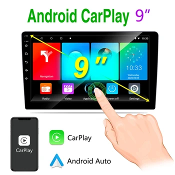 9 Colių Android 2 DIN Automobilio Radijo, GPS Multimedia Player Paramos Carplay Universalus FM Stereo 