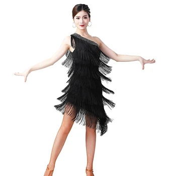 Ponios Šalis, Pramoginiai Lotynų Tango Salsa Šokių Suknelė Pakraščiuose Kutai Suknelė Moterims Festivalis Kostiumai Konkurencijos Pratice Kostiumai