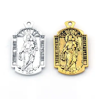 O Mi Jėzus Misericordia Medalis Religijos Pakabukai Karolius, 50Pcs 18.5x31mm Cinko Lydinys, bižuterijos 