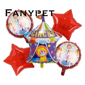 5vnt fiesta gyvūninės kilmės šalis gimtadieniu folija balionas apdailos Cirko trupė 