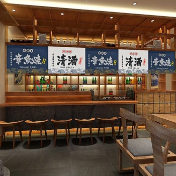 Izakaya Japoniško Stiliaus Suši Maisto Parduotuvė, Restoranas Virtuvės Audinio Durų Užuolaidos Tualetas Lizdo Skiriamoji