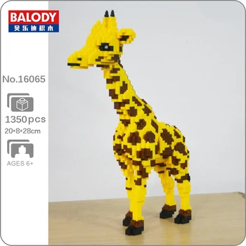 Balody 16065 Gyvūnų Pasaulyje Geltona Žirafa, Elnias Stovi Pet 3D Modelį 