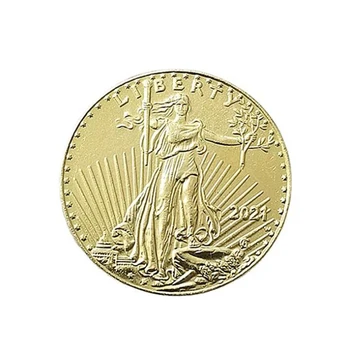 2021 M. Jungtinės Amerikos Valstijos Laisvę, Atminimo Monetų Kolekciją Žalvario Amatų Suvenyras Namų Puošybai Monetų Darbalaukio Papuošalai
