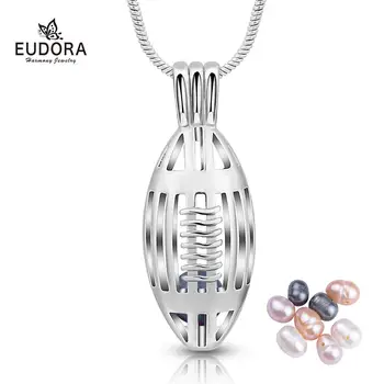 EUDORA Shell openable Narve Pakabukas Elegantiškas Vėrinys su Natūralių gėlavandenių perlų 