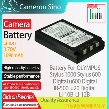 CameronSino Baterija OLYMPUS Stylus 1000 Stylus 600 Skaitmeninis u600 Skaitmeninis ir SPINDULIŲ-500 tinka Sanyo DB-L10 Skaitmeninio fotoaparato Baterijos